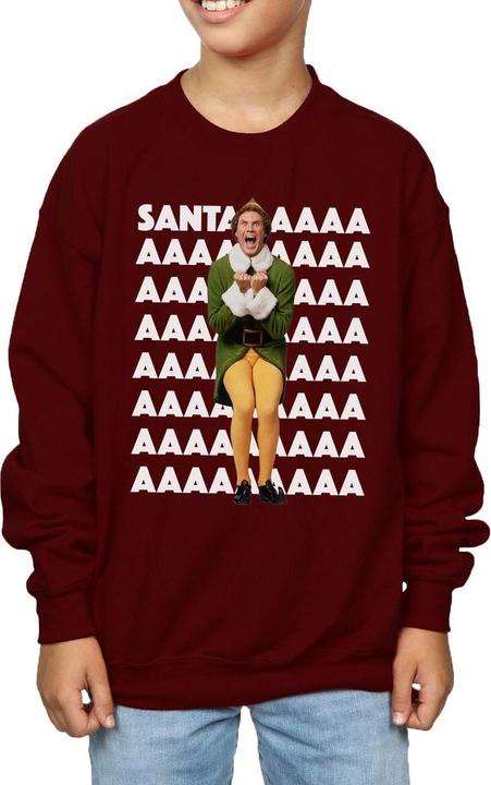 Actual product image Elf Boys Buddy Santa Scream Sweatshirt (116)