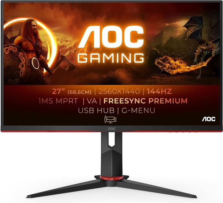 Actual product image AOC Q27G2E/BK (2560 x 1440 pixels, 27")