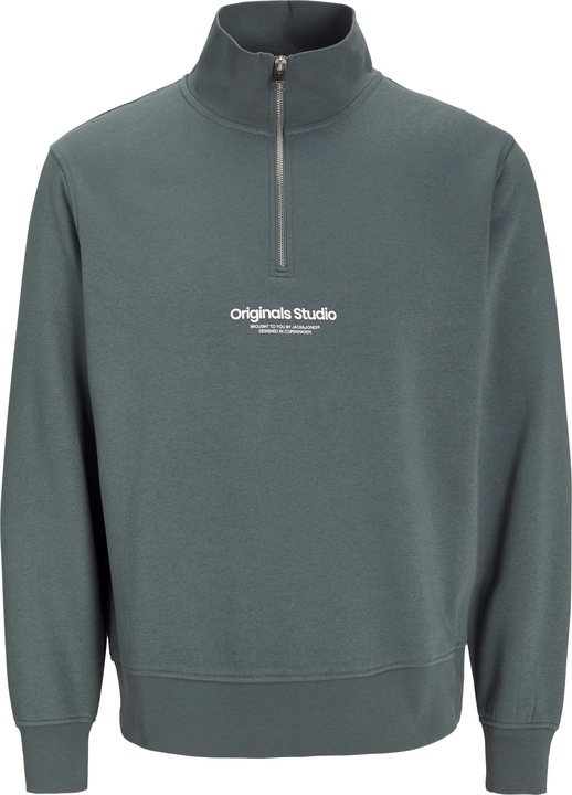 Immagine prodotto Jack & Jones Felpa stampata plus size con mezza cerniera Felpa con mezza cerniera (5XL)