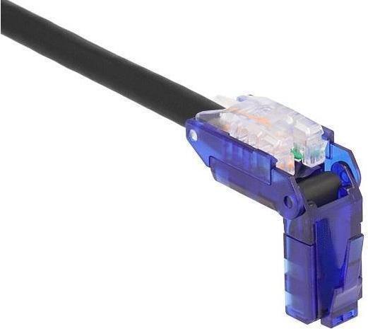 Actual product image Delock RJ45 network cable Cat.6 UTP with 180° angled connector (UTP, CAT6, 0.50 m)