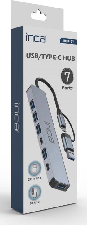 Produktbild Inca Adapter IUTP-7T USB C/A 5Gbit/s (USB-A, USB-C, 7 Ports)