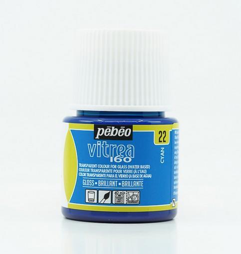 Actual product image Pebeo Vitrea 160 Glossy Cyan (45 ml)
