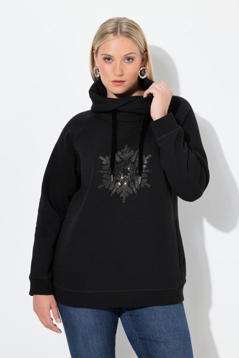 Produktbild Ulla Popken Sweatshirt, Schneeflocke, Stehkragen, Langarm (54, 56)