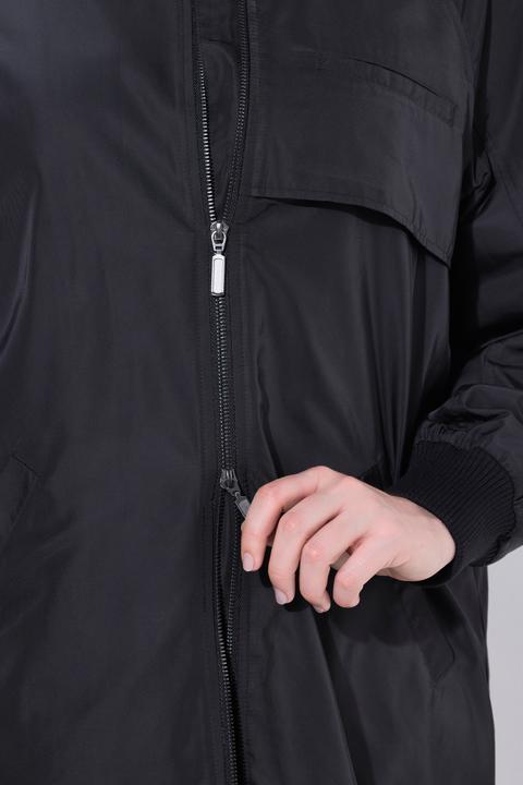 Actual product image Ulla Popken Ribbed Collar Zip-Up Coat