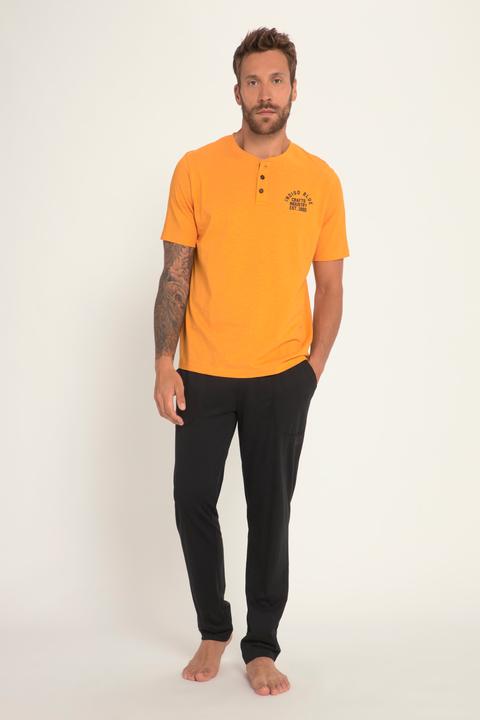 Actual product image JP1880 Pyjamas, loungewear, OEKO-TEX, two-piece, Henley with print, long trousers (XL)