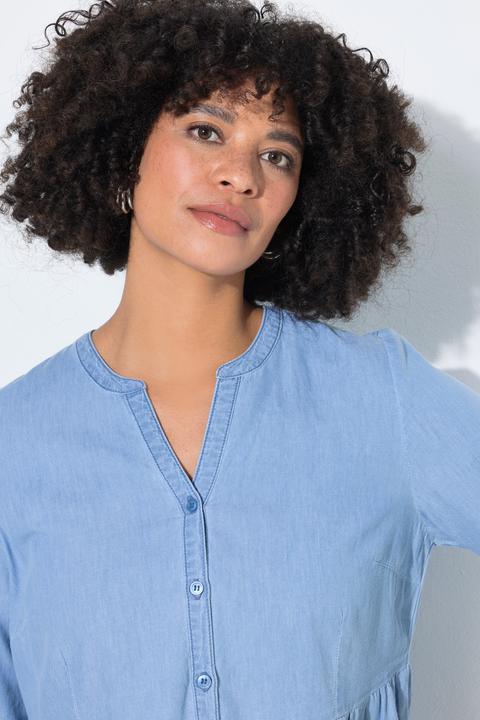 Immagine prodotto Angel of Style Bluse, A-Linie, softe Jeansoptik, Volants (46)