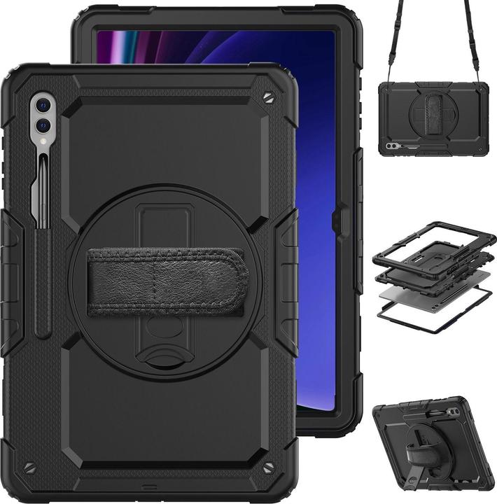 Produktbild Lobwerk 4in1 Hülle mit Trageschleife für Samsung Galaxy Tab S9 Ultra S8 Ultra SM-916B SM-X900 SM-X910 2023 1 (Samsung Galaxy Tab S8 Ultra, Samsung Galaxy Tab S9 Ultra)