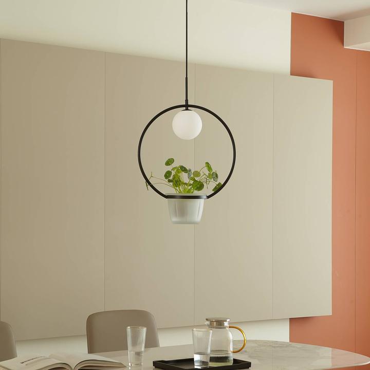 Produktbild Lindby Orna Pendelleuchte Black/Opal (G9, 3000 lm)