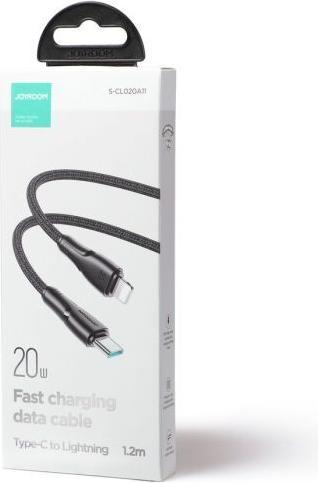 Actual product image Joyroom S-CL020A11 Surpass Series 20W Type-C to Lightning Fast Charging Data Cable 1.2m-Black (1.20 m, USB 2.0, 20 W)