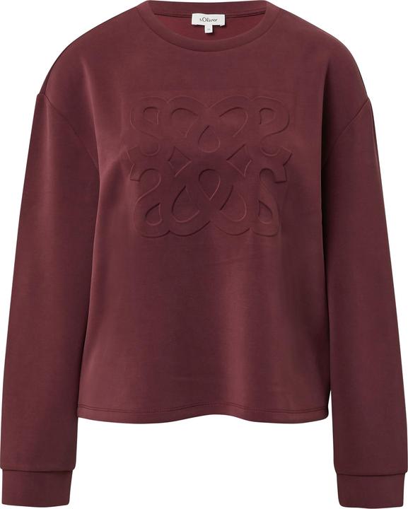 Produktbild s.Oliver Sweatshirt Scuba-Sweatshirt im Relaxed Fit mit Prägung (38)