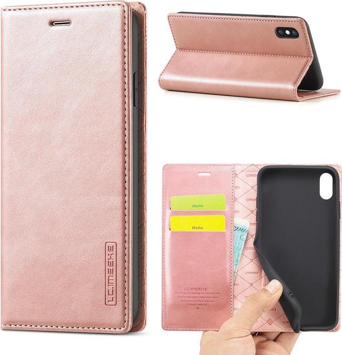 Image du produit Cover-Discount iPhone Xs / X - Stand Flip Case Cover rose (Apple iPhone XS)