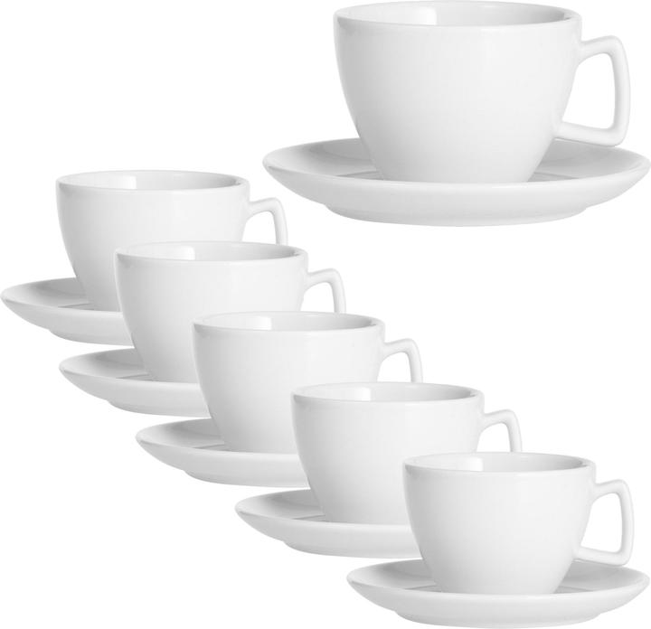 Produktbild Esmeyer Kaffeetasse mit Unterteller Set 6Stk. (200 ml, 6x)