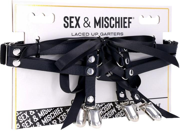 Produktbild Sportsheets Sex And Mischief Laced Up Garters (One Size)