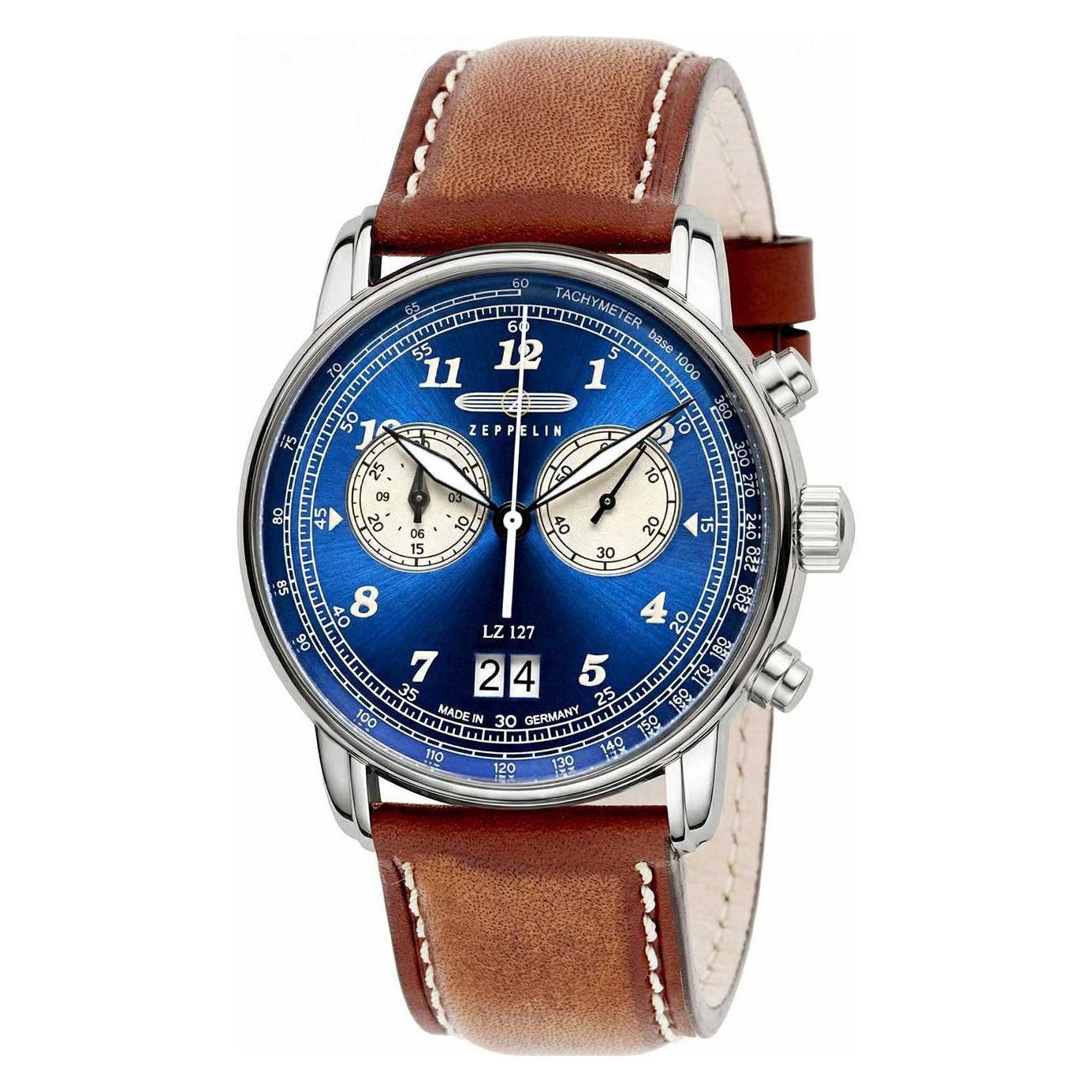 Zeppelin, Armbanduhr, 8684-3, Silber, (Chronograph)