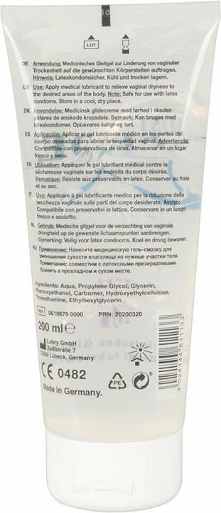 Voedingswaarden en ingrediënten Just Glide Toylube (200 ml)