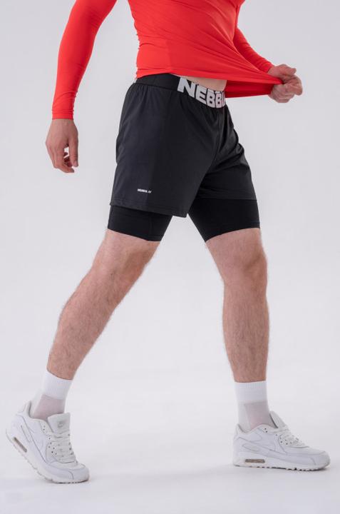 Produktbild Nebbia Double-Layer Shorts with Smart Pockets 318 black (XXL)