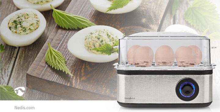Actual product image Nedis KAEB130EAL - Vařič na Vejce | 8 ks | 3 fáze | miska | 500 Wattů