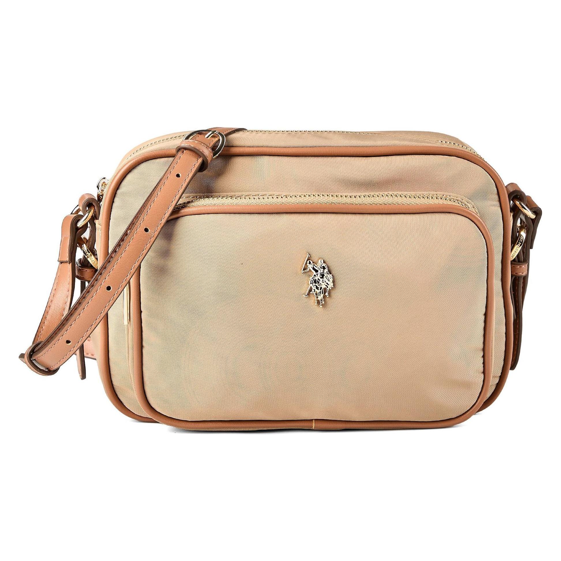 U.S. Polo, Damen, Handtasche, Houston Umhängetasche 25 Cm, Beige