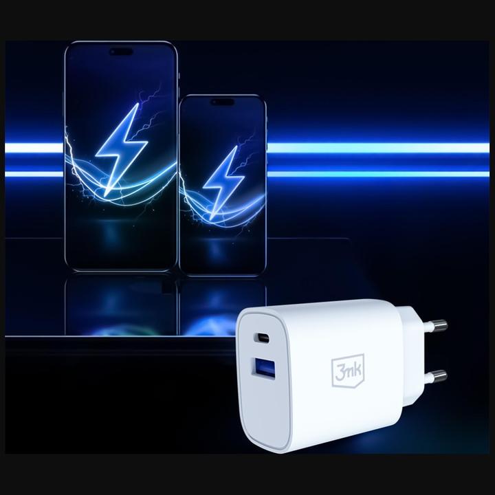 Produktbild 3MK FlowPower 25W 1A1C PD QC4+ White (25 W)