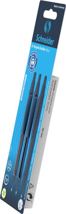 Actual product image Schneider Biros Reco retractable mechanism M blue PU=2 pieces blister (Blue, 2 x)