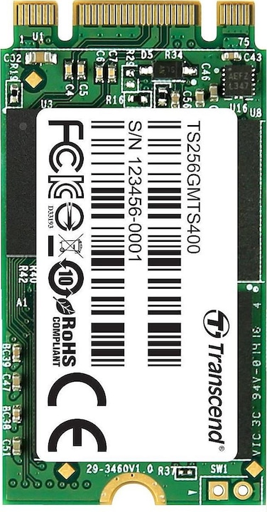 Actual product image Transcend Mts400 (256 GB, M.2 2242)