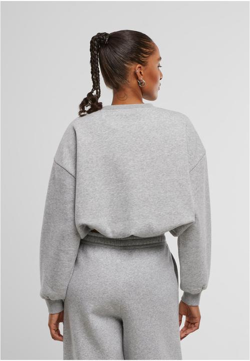 Produktbild Urban Classics Ladies Cropped Gathered Sweatshirt heathergrey S (S)
