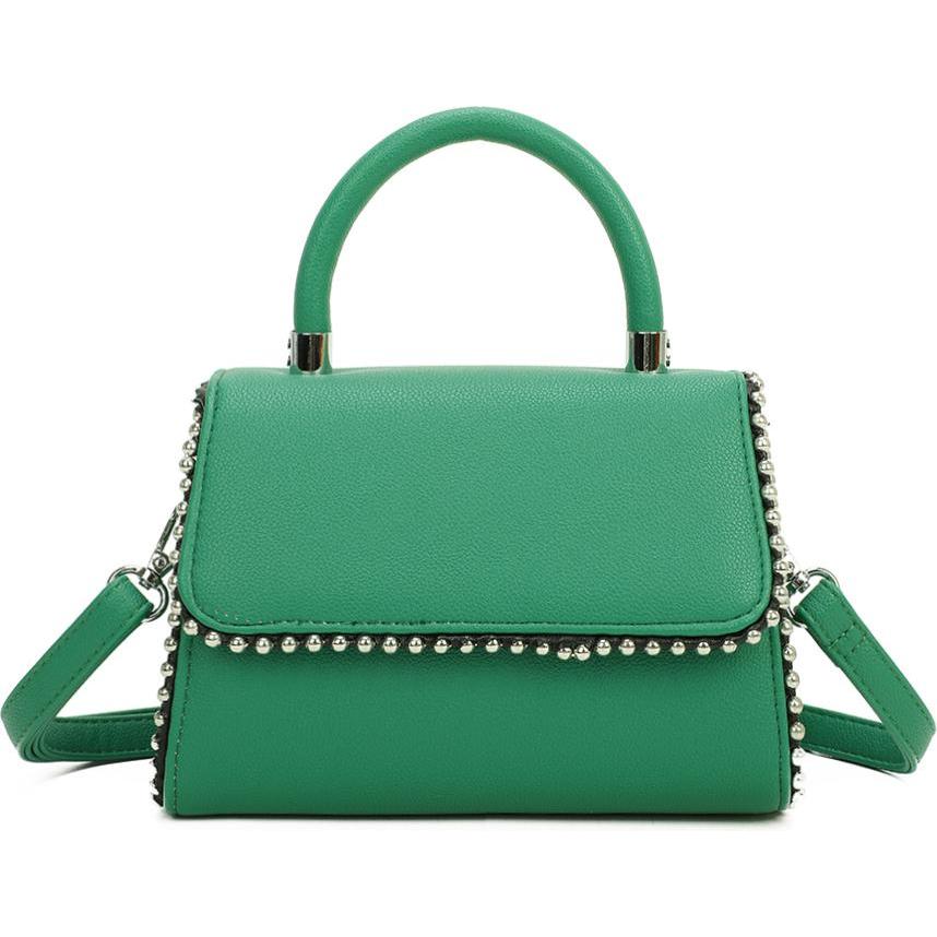 Gallantry, Tasche, Elegancy Handtasche mit Nieten, Grün, (15 l)