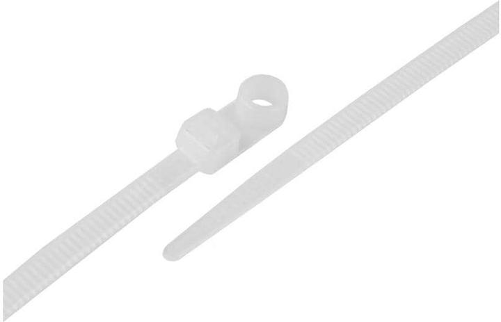 Produktbild Steffen Kabelbinder mit Schraubenloch natur 171.5mm x 3.7mm, Pack à 100 Stk. (Kunststoffkabelbinder, 171.50 mm, 100 Stk.)