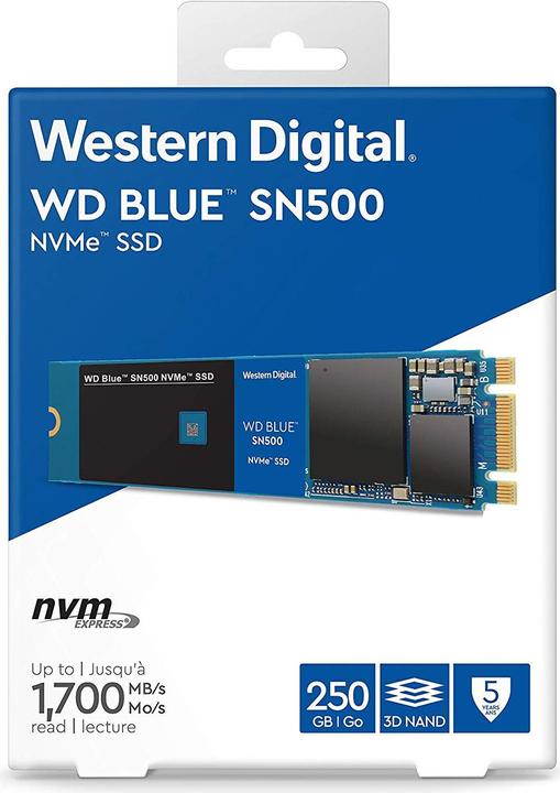Actual product image WD Blue SN500 (250 GB, M.2 2280)