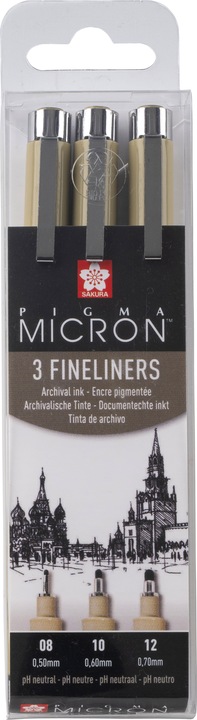 Produktbild Sakura Faserschreiber Pigma Micron (Black, 3 x)