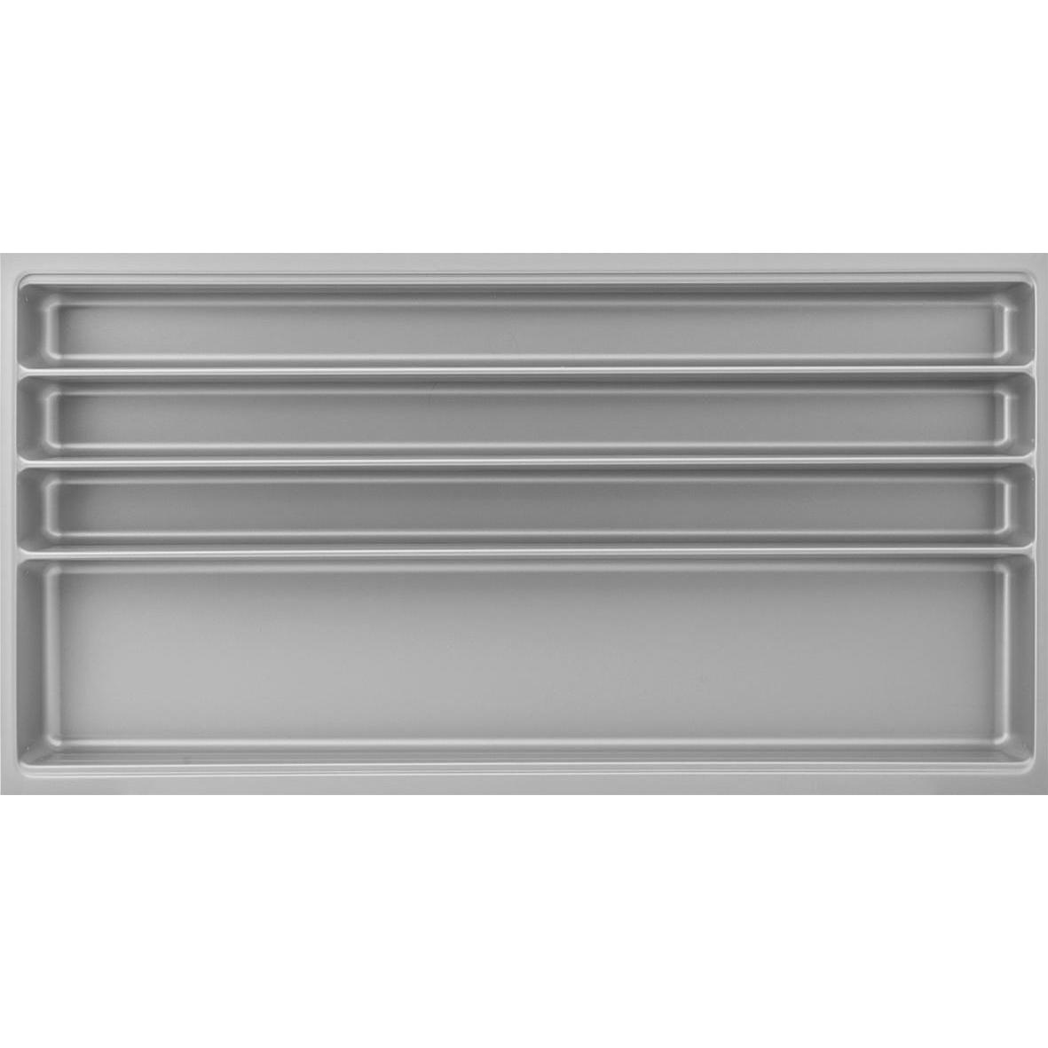 Agoform Besteckeinsatz Scoop II 474x916x59mm, Besteckkasten Kunststoff silber, Besteckkasten, Silber