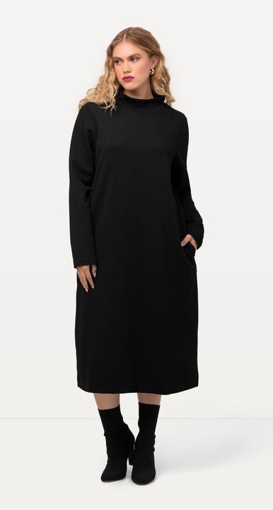 Image du produit Ulla Popken Robe en molleton texturé à col montant et manches longues (46, 48)