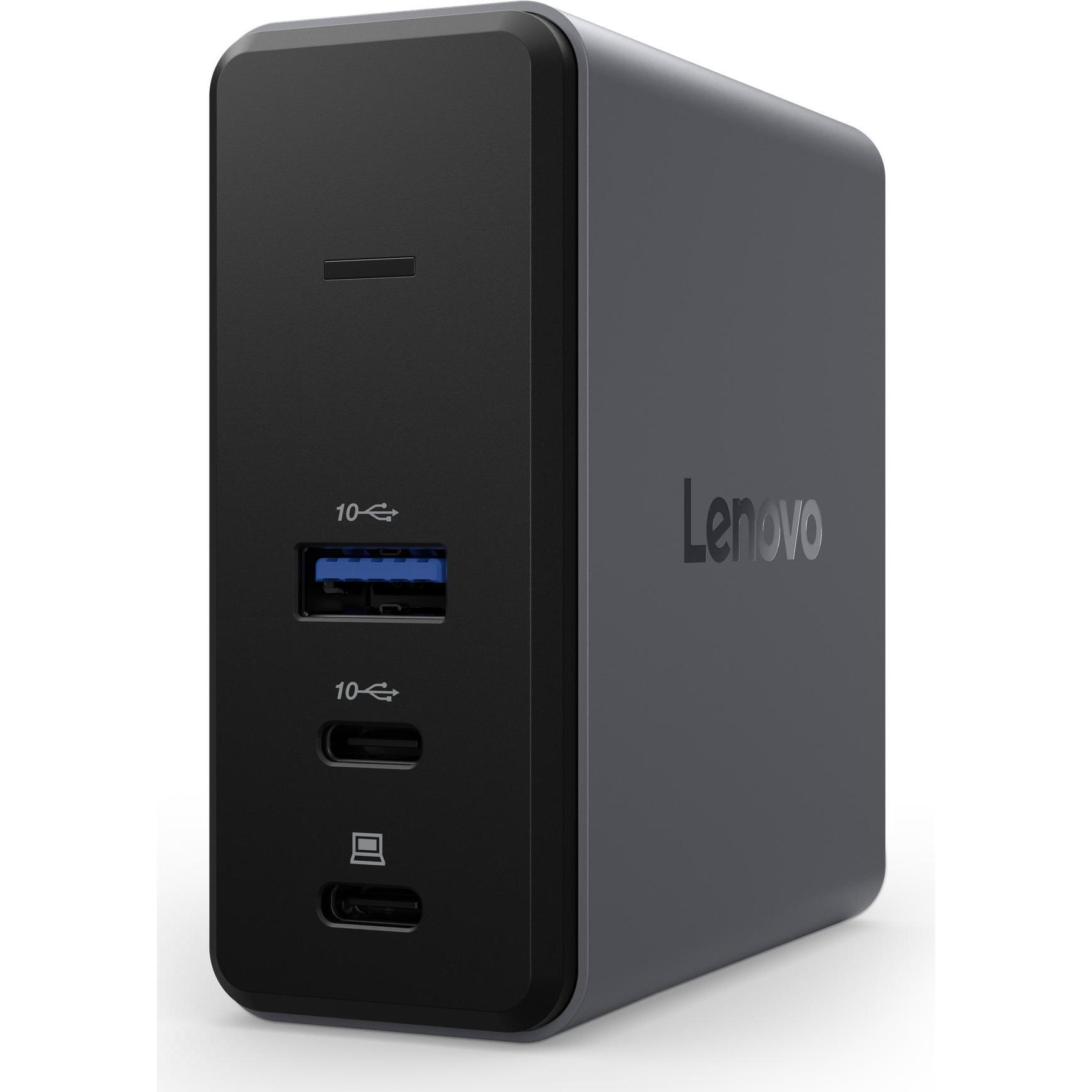 Lenovo Gan Powered X9 (USB-C, 3 Ports), Dockingstation + USB Hub, Grau