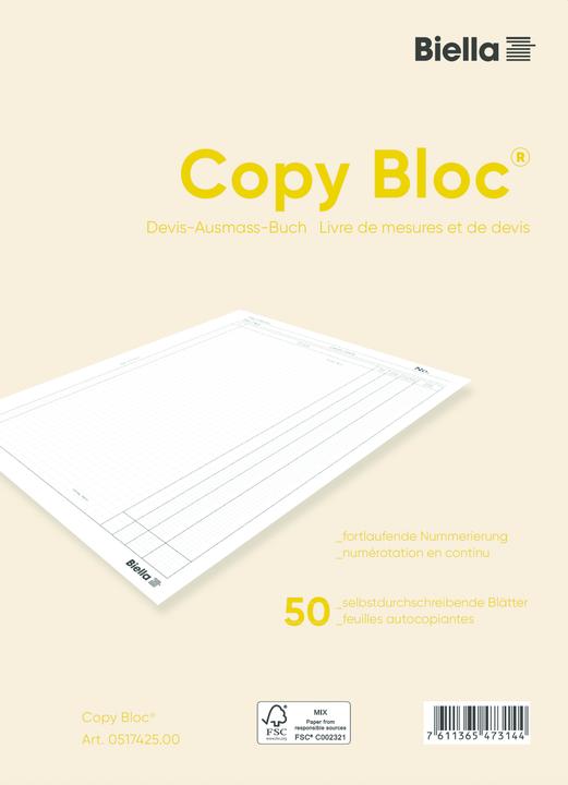 Produktbild Biella Durchschreibebücher (50 x)