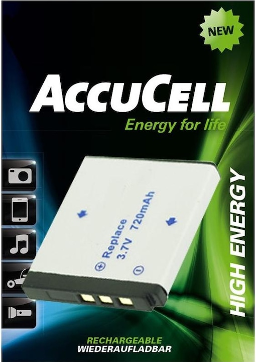 Produktbild AccuCell Ladegerät und Akku passend für Rollei XS-10 in Touch (Ladegerät)