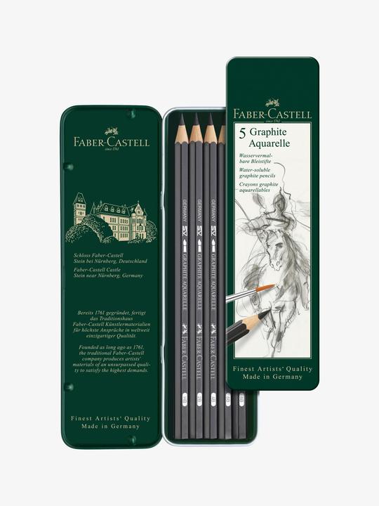 Actual product image Faber-Castell Graphite Watercolours (3.30 mm, HB, 5x)