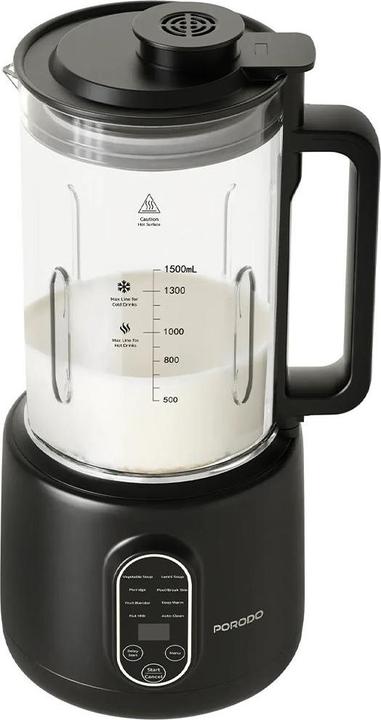 Actual product image Porodo Lifetsyle 600W Auto Hot and Cold Drink Maker 1500ml with Digital Display - Bl (600 W)