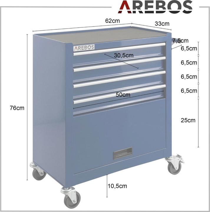 Image du produit Arebos Chariot d'atelier (4 x)