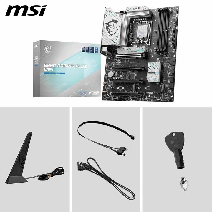 Produktbild MSI B860 GAMING PLUS WIFI (LGA 1851, Intel B860, ATX)