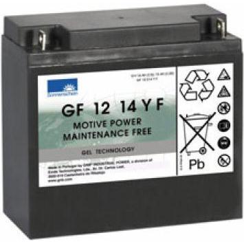 Exide, Versorgungsbatterie, Dryfit GF 12 014 Y F Blei Akku mit M5 Schraubanschluss 12V, 14000mAh (12 V, 14 Ah)