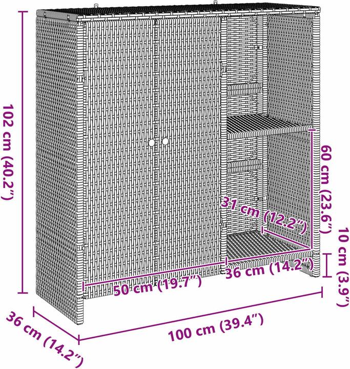 Produktbild vidaXL Moderne Aufbewahrungsmöbel (36 cm)