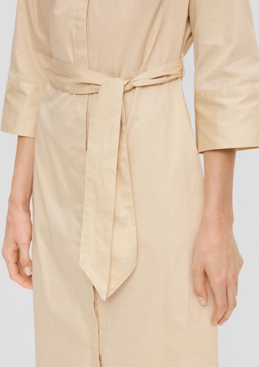 Image du produit s.Oliver Kleid Hemdblusenkleid aus Baumwolle mit Bindegürtel (40)