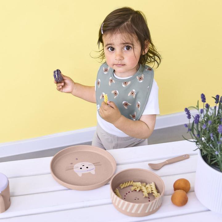 Actual product image Lässig Kinderteller Tiny Team Cat 1 Stück, Braun