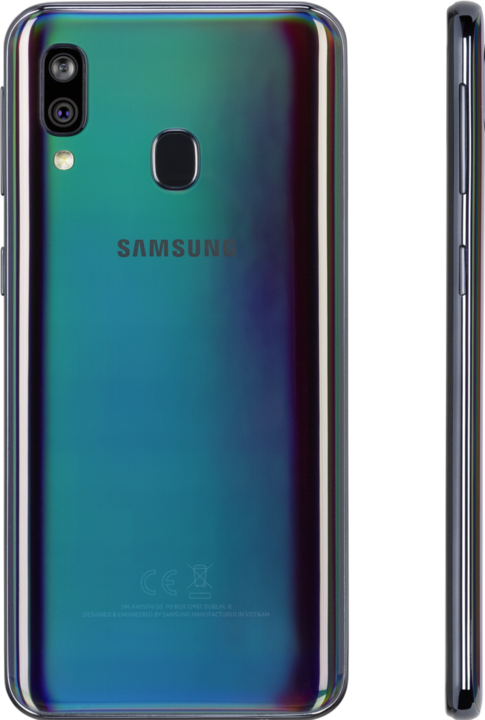 Produktbild Samsung Galaxy A40 EU EE Enterprise Edition (64 GB, Black, 5.90", Dual SIM, 16 Mpx, 4G)