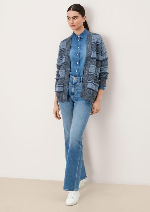 Produktbild s.Oliver Strickjacke Cardigan mit Lochmuster (L)