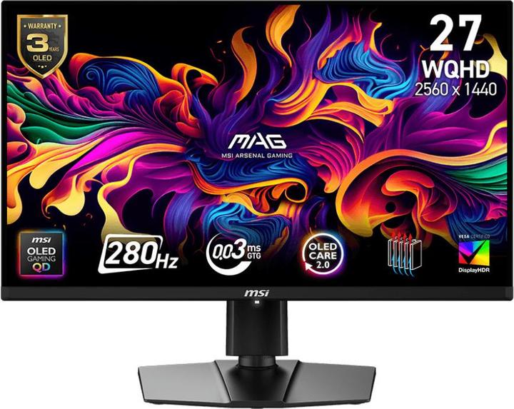 Produktbild MSI MAG 271QP QD-OLED X28 (2560 x 1440 Pixel, 26.50")