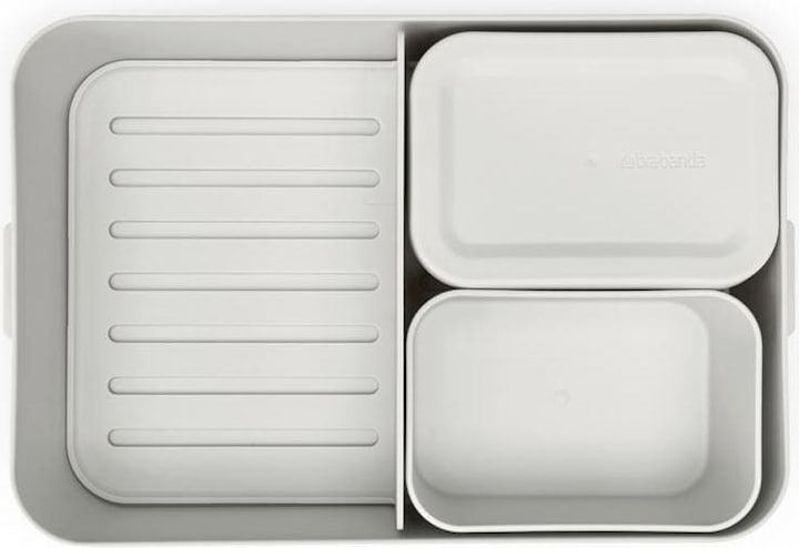 Actual product image Brabantia Lunch Box Make & Take 25.5 x 16.7 x 6.2 cm, Light Grey