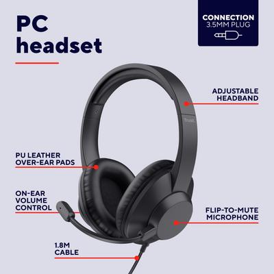 Produktbild Trust Ayda Max USB Stereo Headset (Kabelgebunden)