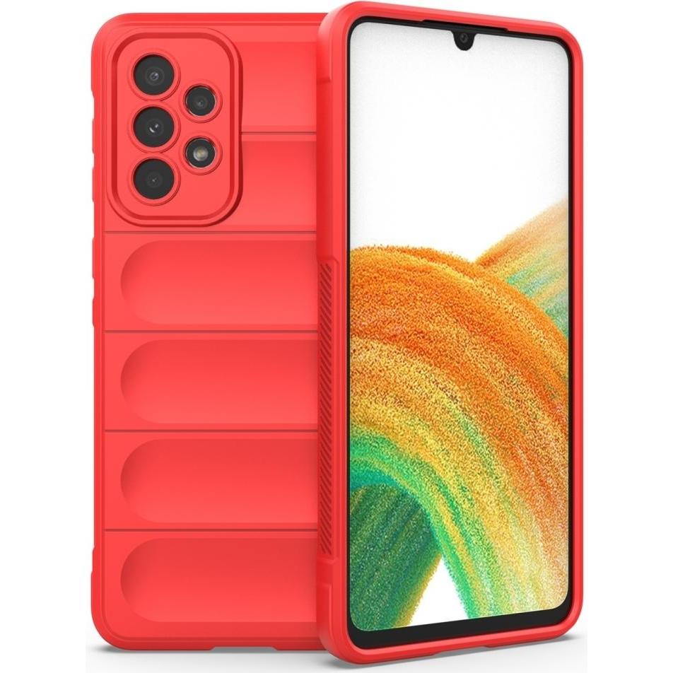 Screenguard CloudCase Samsung Galaxy A33 5G TPU Hülle (Samsung Galaxy A33 5G), Smartphone Hülle, Rot