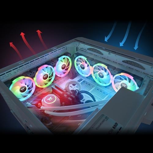 Produktbild Thermaltake TT SWAFAN EX14 RGB PC Cooling Fan TT 3er CL-F144-PL14SW-A (140 mm, 3 x)